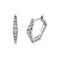 Hexigon Hoop 0.6in Diamond Earrings - 1
